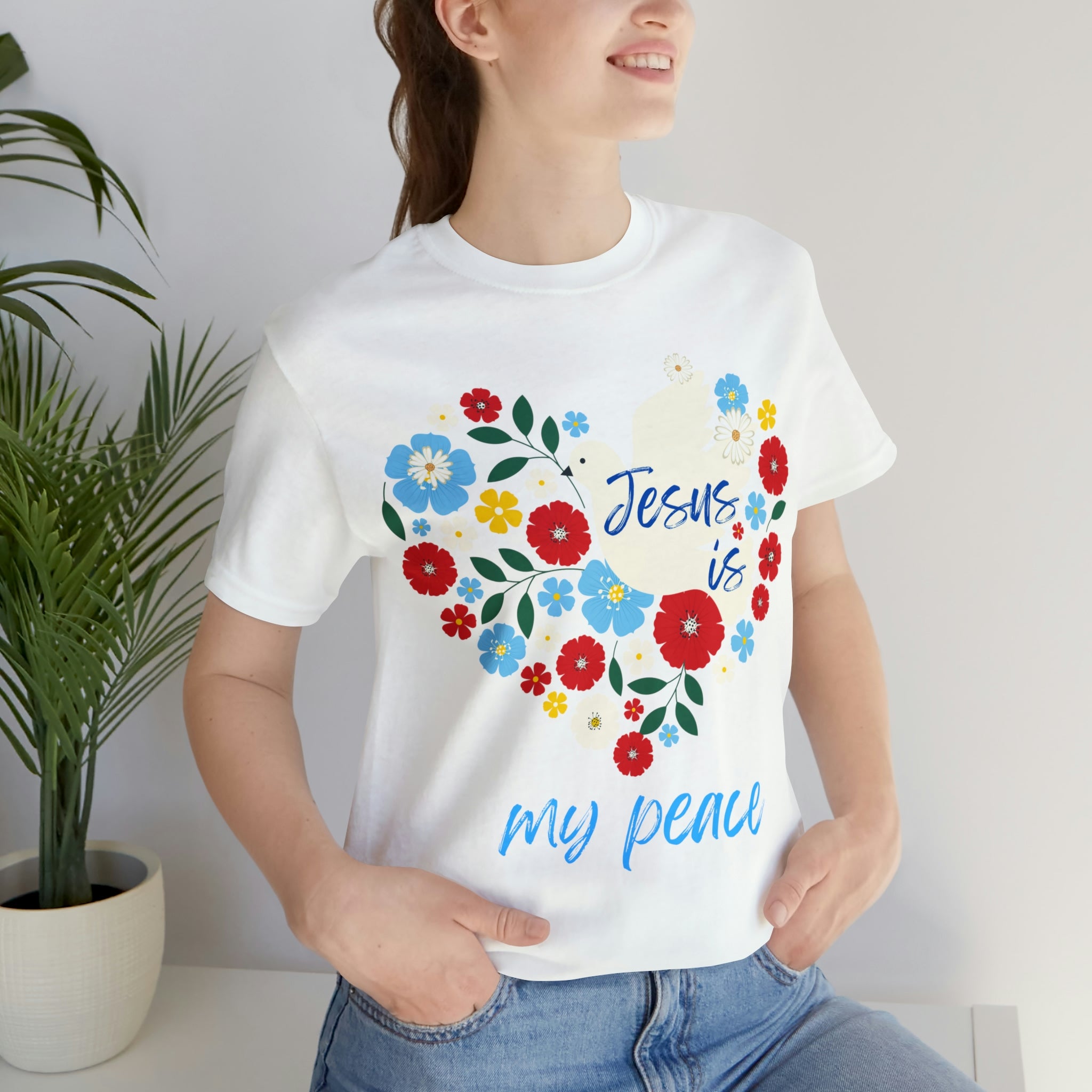 Jesus is my peace Unisex Jersey Short Sleeve Tee
