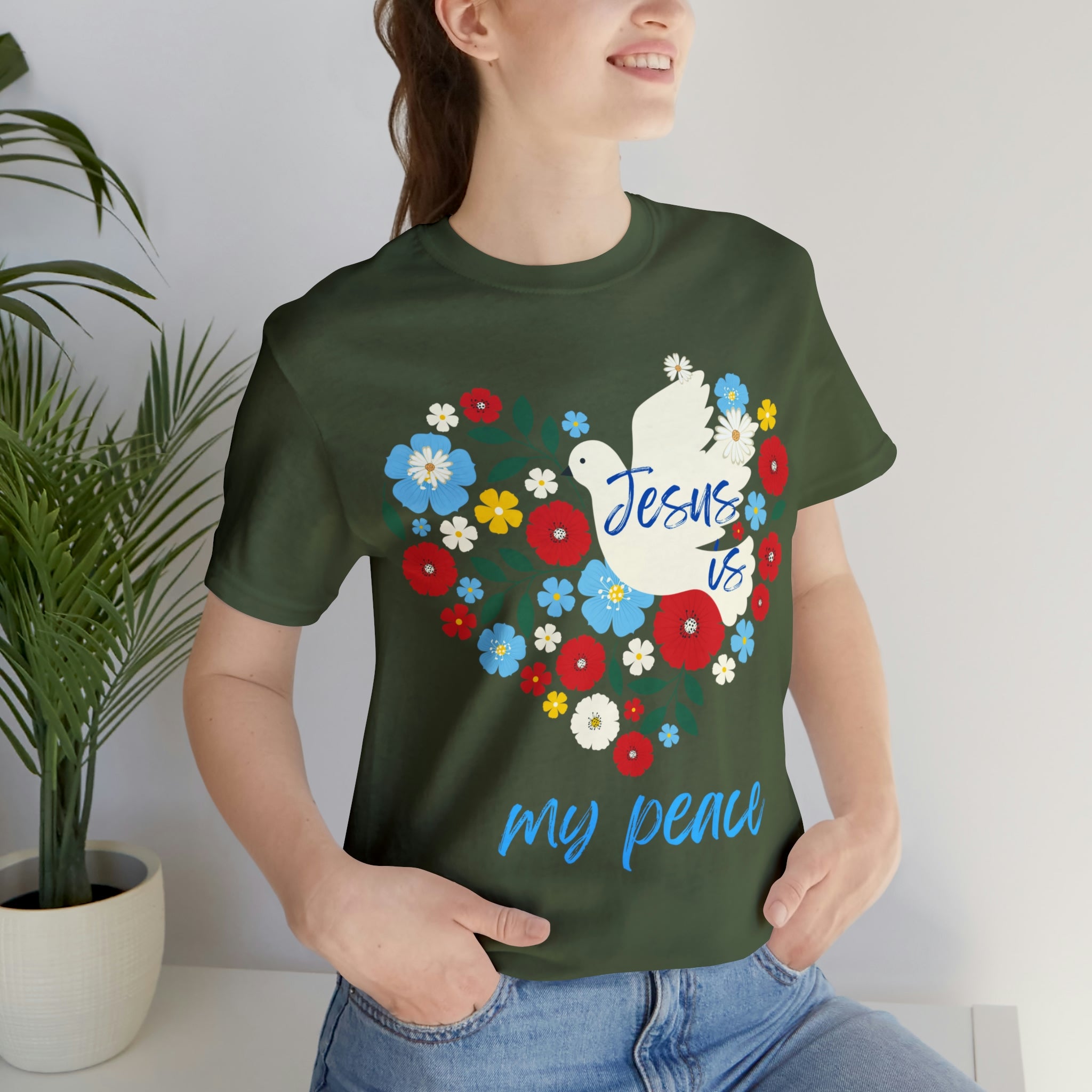 Jesus is my peace Unisex Jersey Short Sleeve Tee